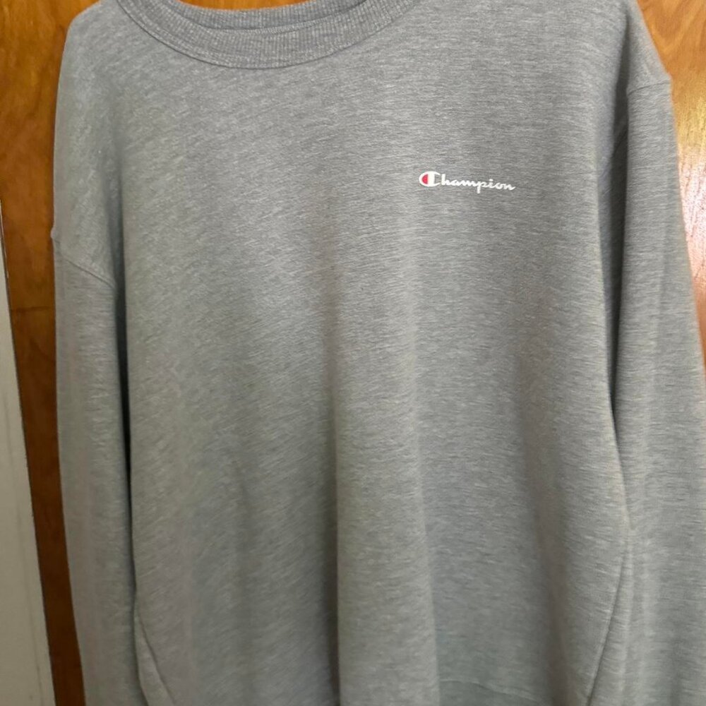 Champion grey large crew neck